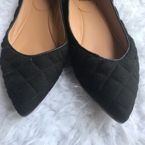 Love Moschino Quilted Fabric Point Flats Sz 37 - Picture 7 of 7